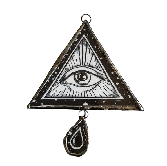👁️ “The All-Seeing Eye” – Mystic Oracle Enameled Glass Ornament