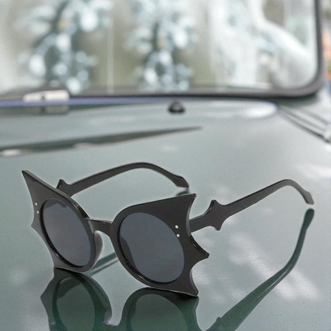 Midnight Flight Batwing Shades – Gothic Avant-Garde Sunglasses