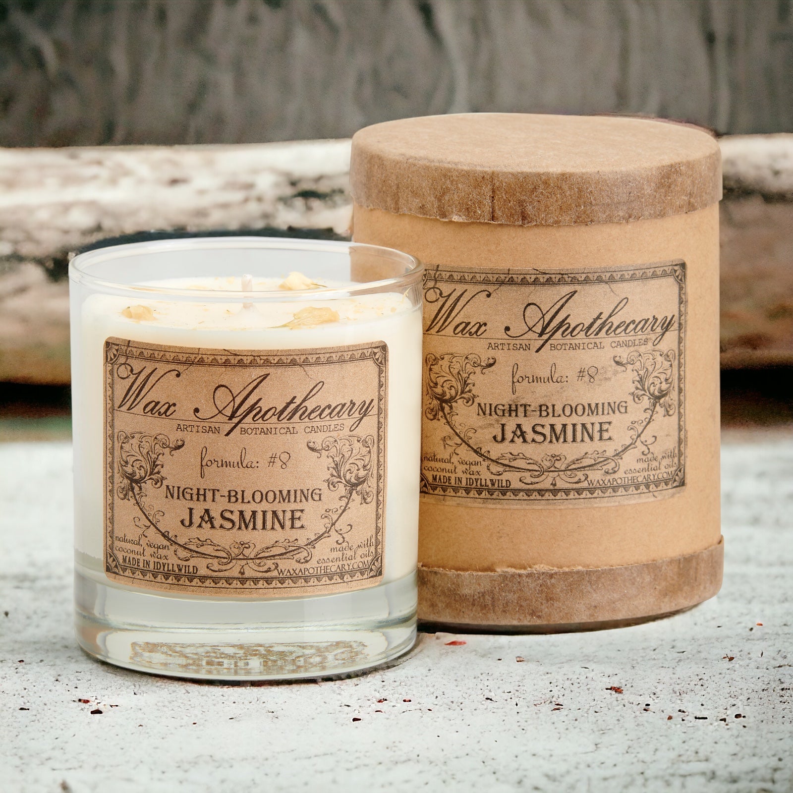 Night-Blooming Jasmine 7 oz Botanical Candle in Scotch Glass