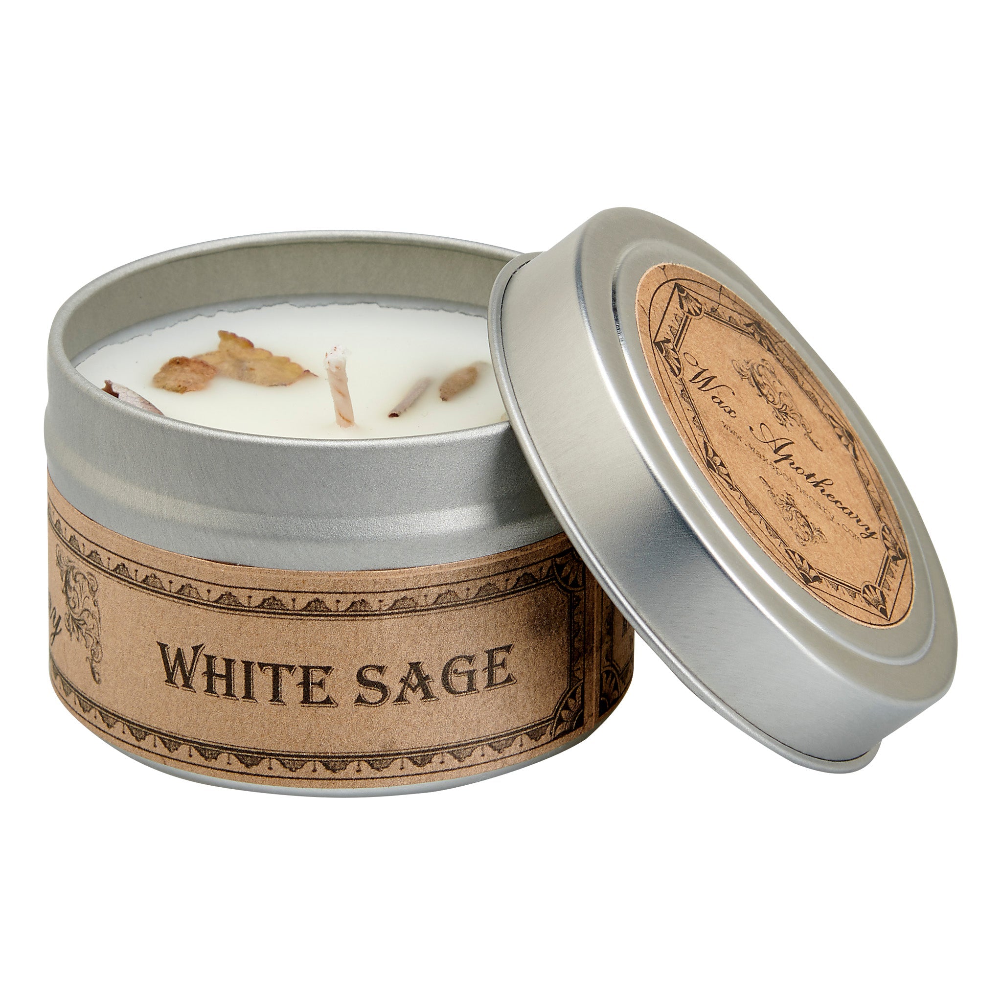 White Sage Botanical Candle Travel Tin