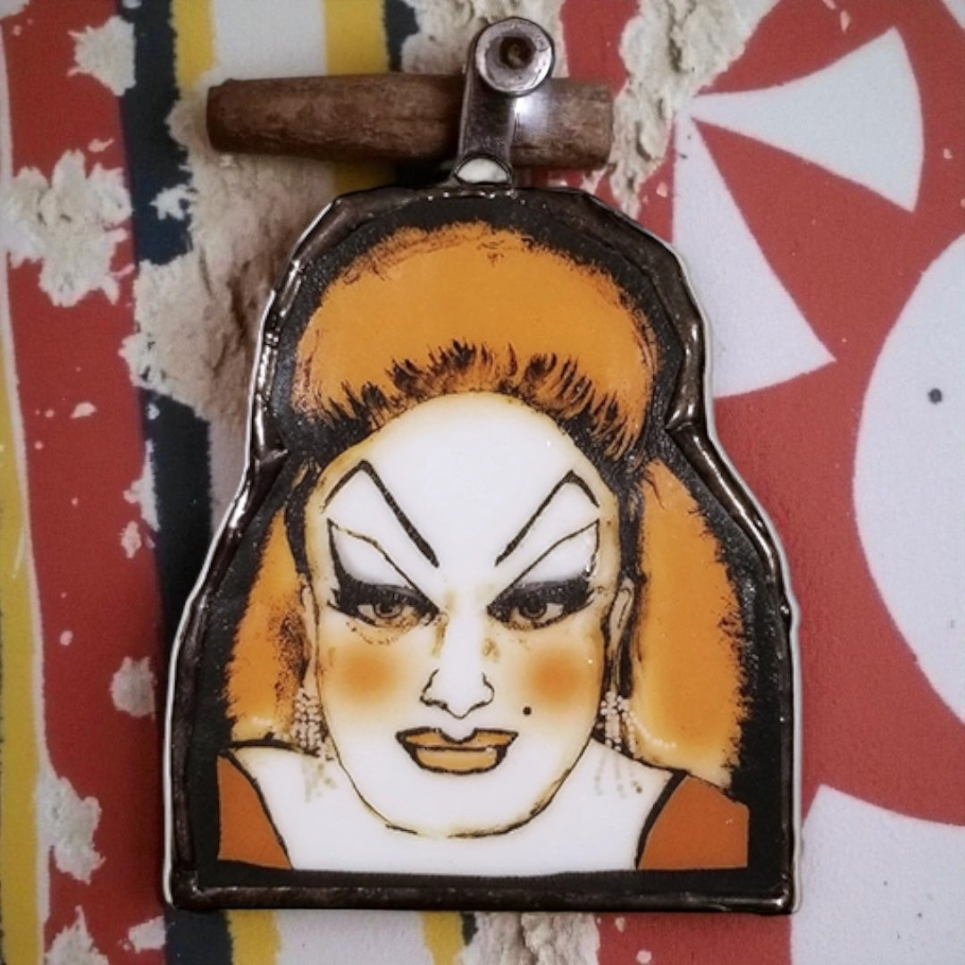 💋 “Divine Intervention” – Pop Art Glass Icon for the Filthy & Fabulous