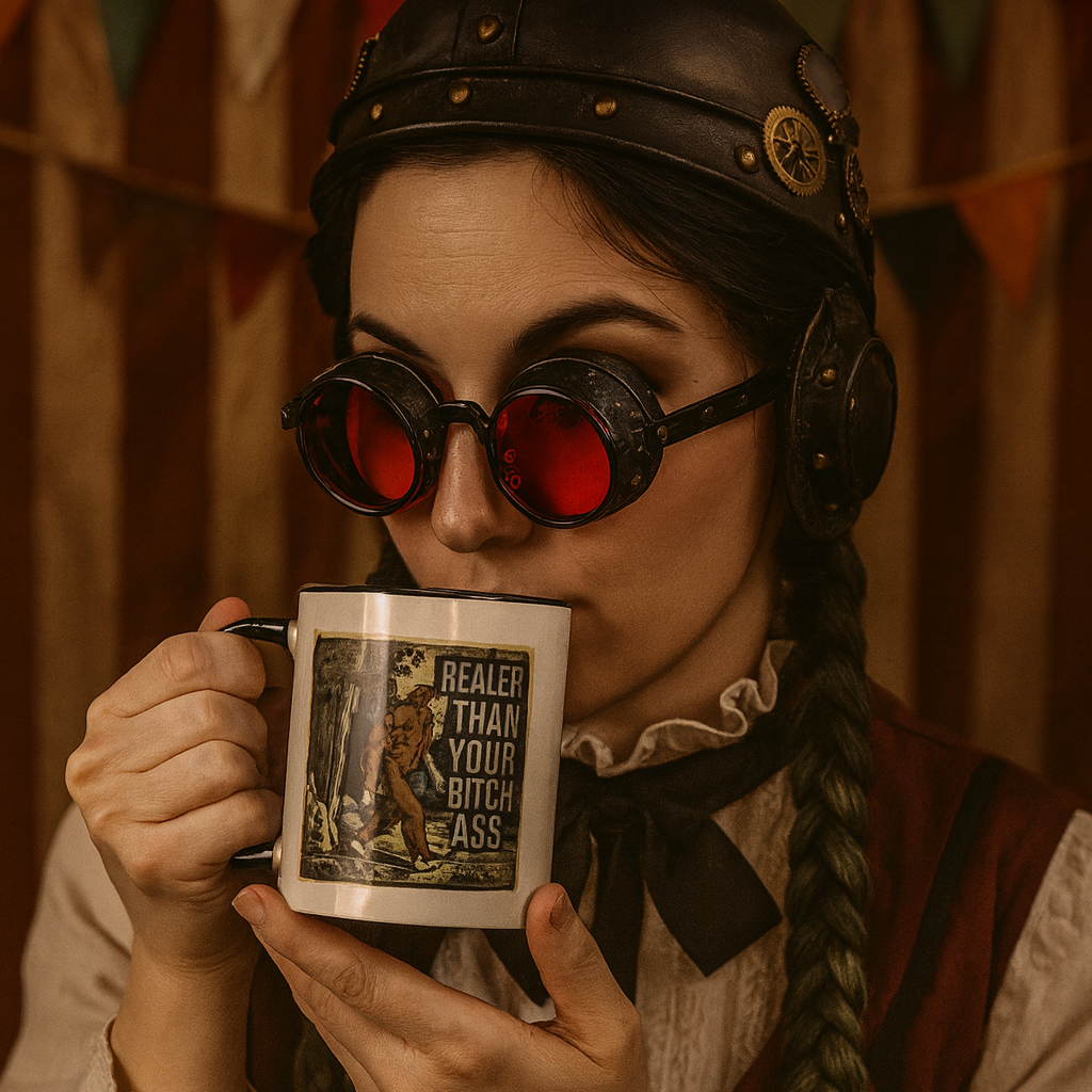Idyllbeast Mug - Funny Cryptid Coffee Cup, "Realer Than Your B*tch A**"