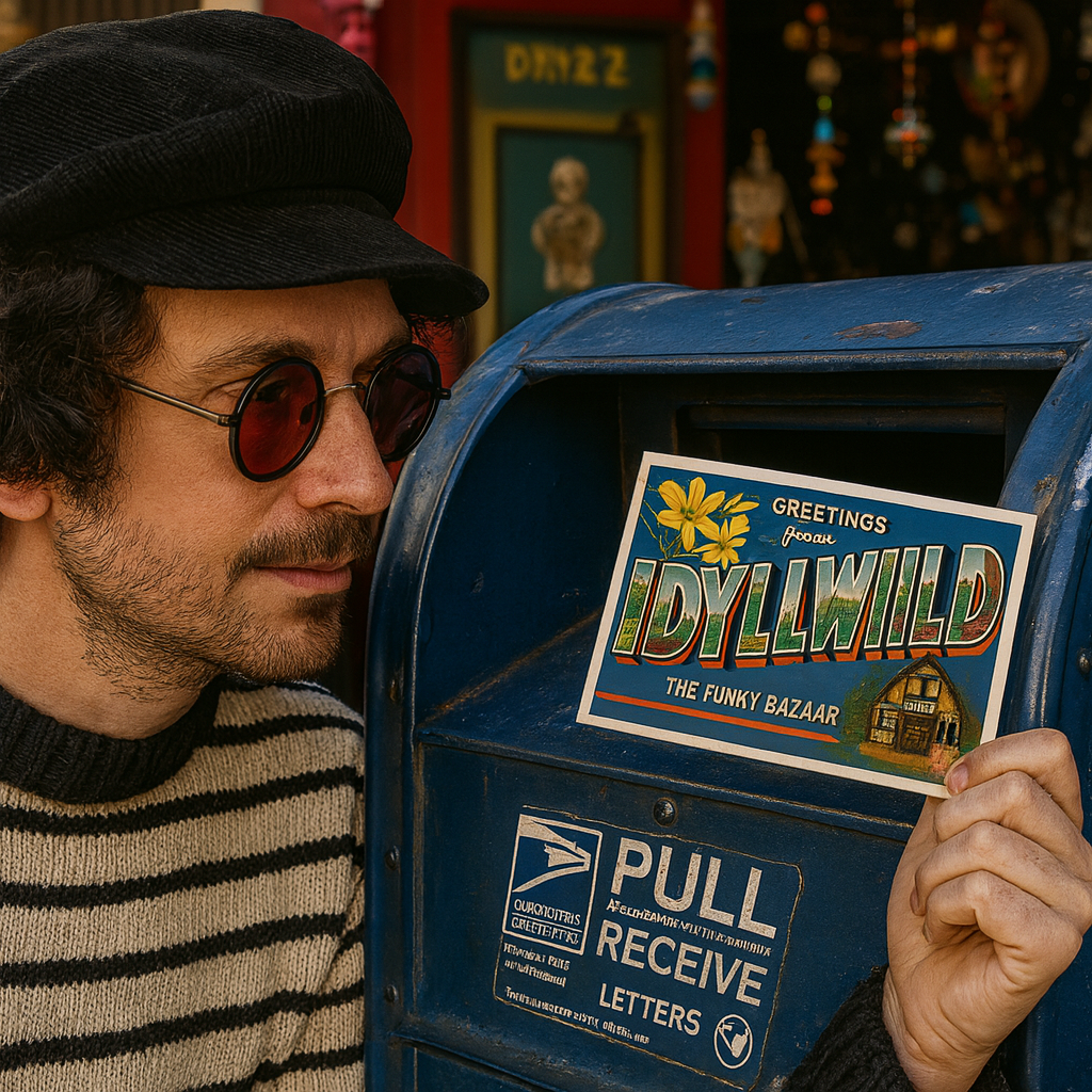 “Greetings from Idyllwild” Vintage-Style Postcard – The Funky Bazaar Edition