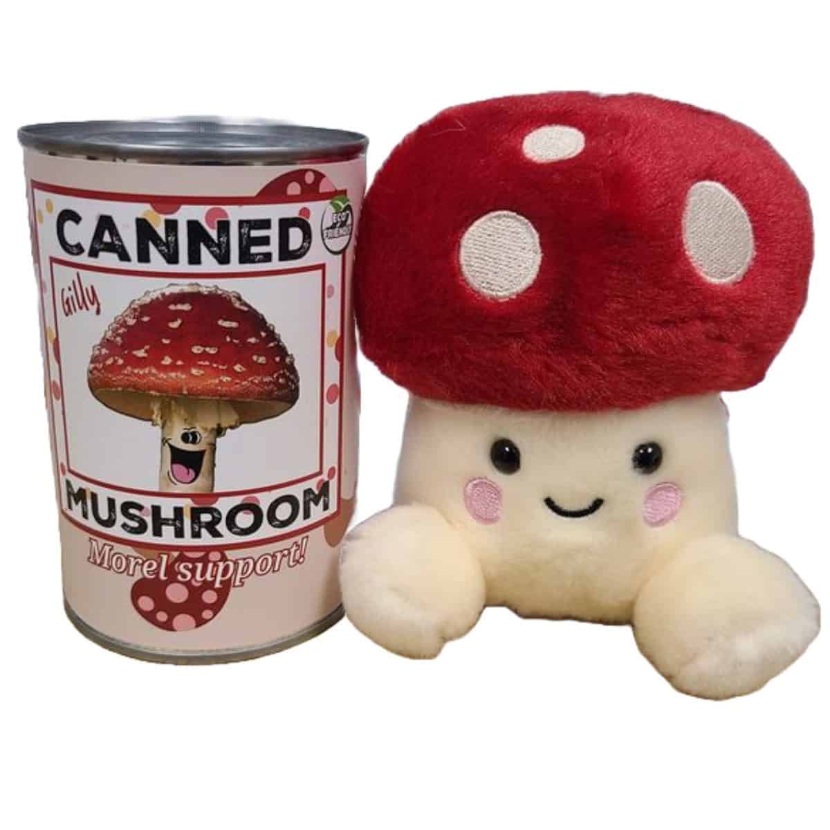 Canned Woodland Mushroom – Idyllwild Forest Forager Plush Collectible in a Can