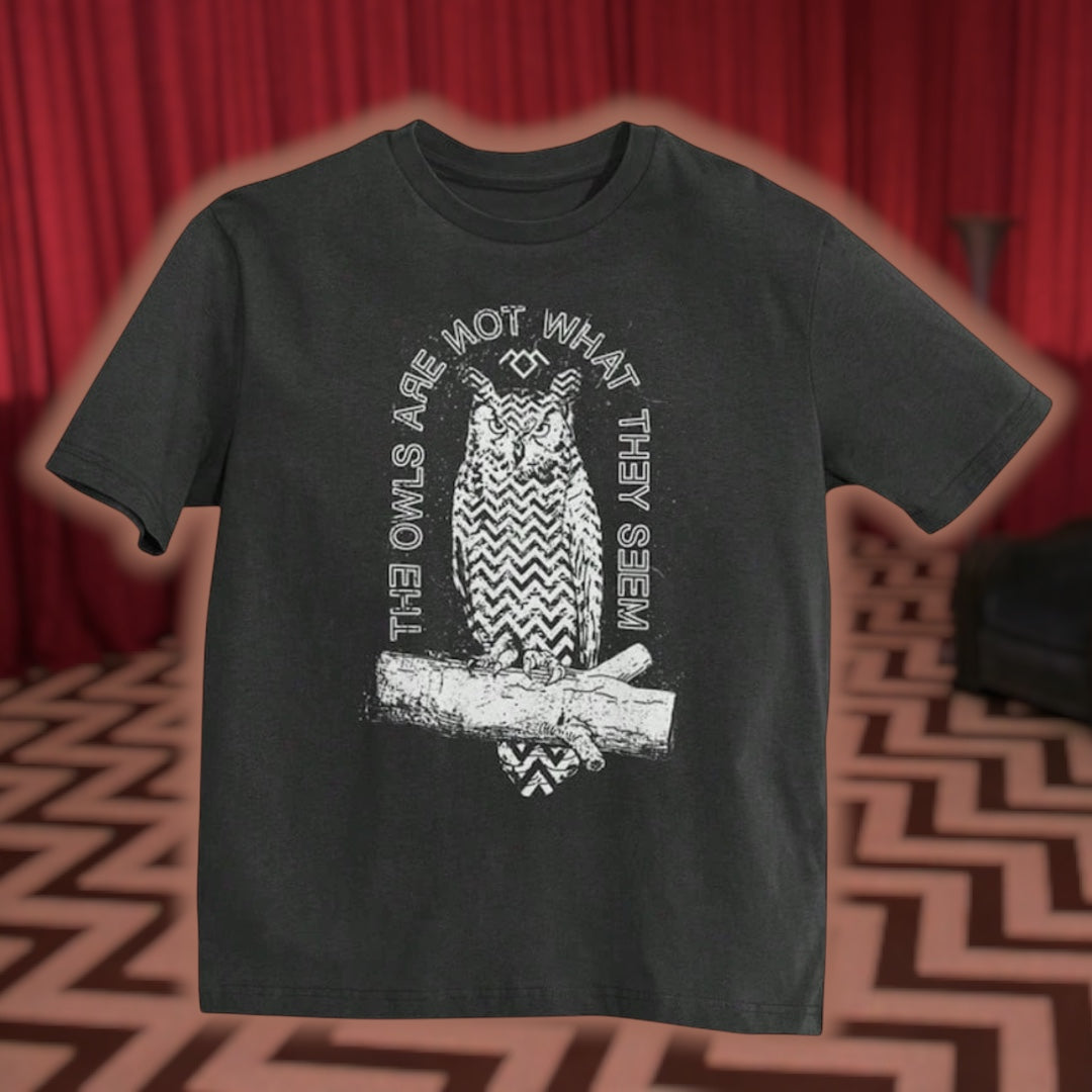 Twin Peaks Owl T-Shirt – “The Owls Are Not What They Seem” Graphic Tee