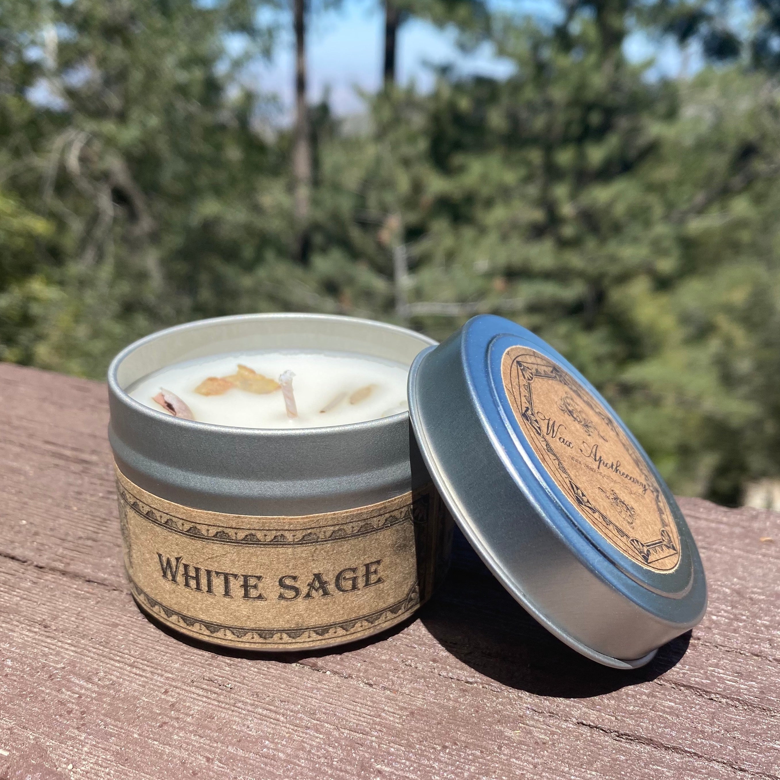 White Sage Botanical Candle Travel Tin