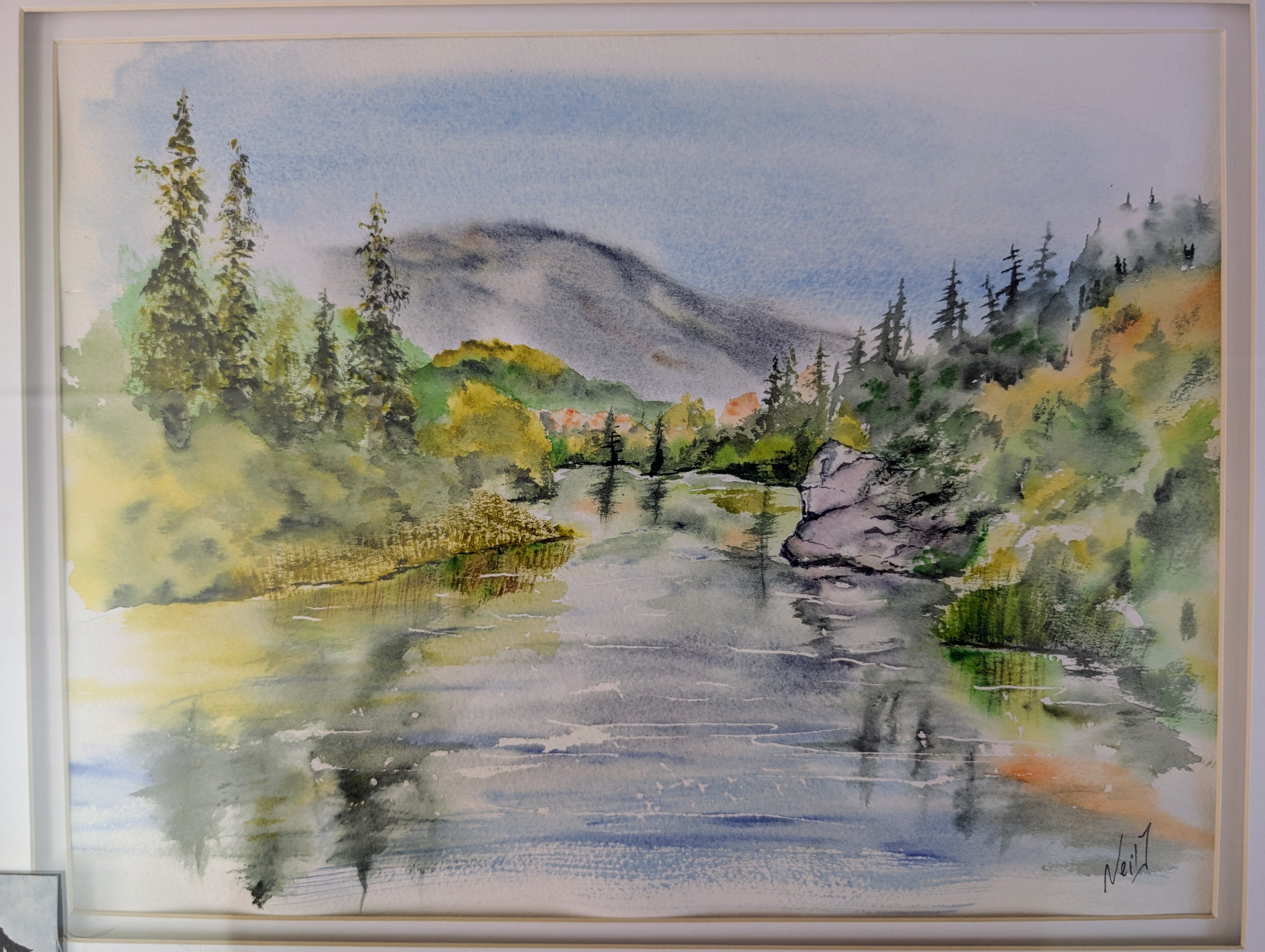 LAKE FULMOR, WATERCOLOR PAINTING