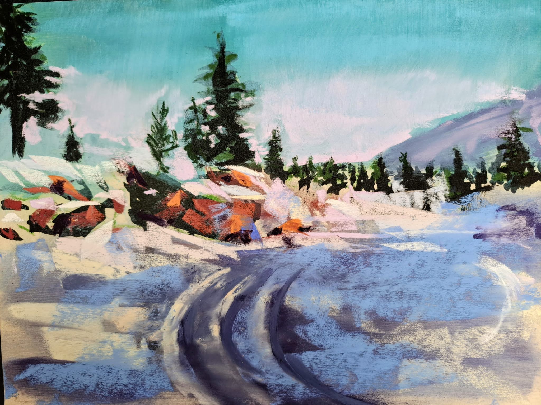 Greeting Card, Tracks in the Snow