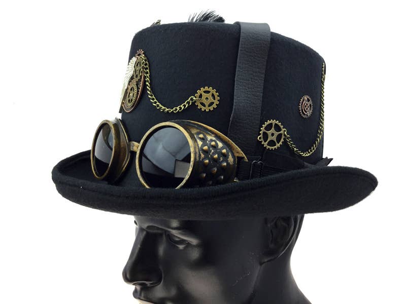 Gear Chain Steampunk Top Hat