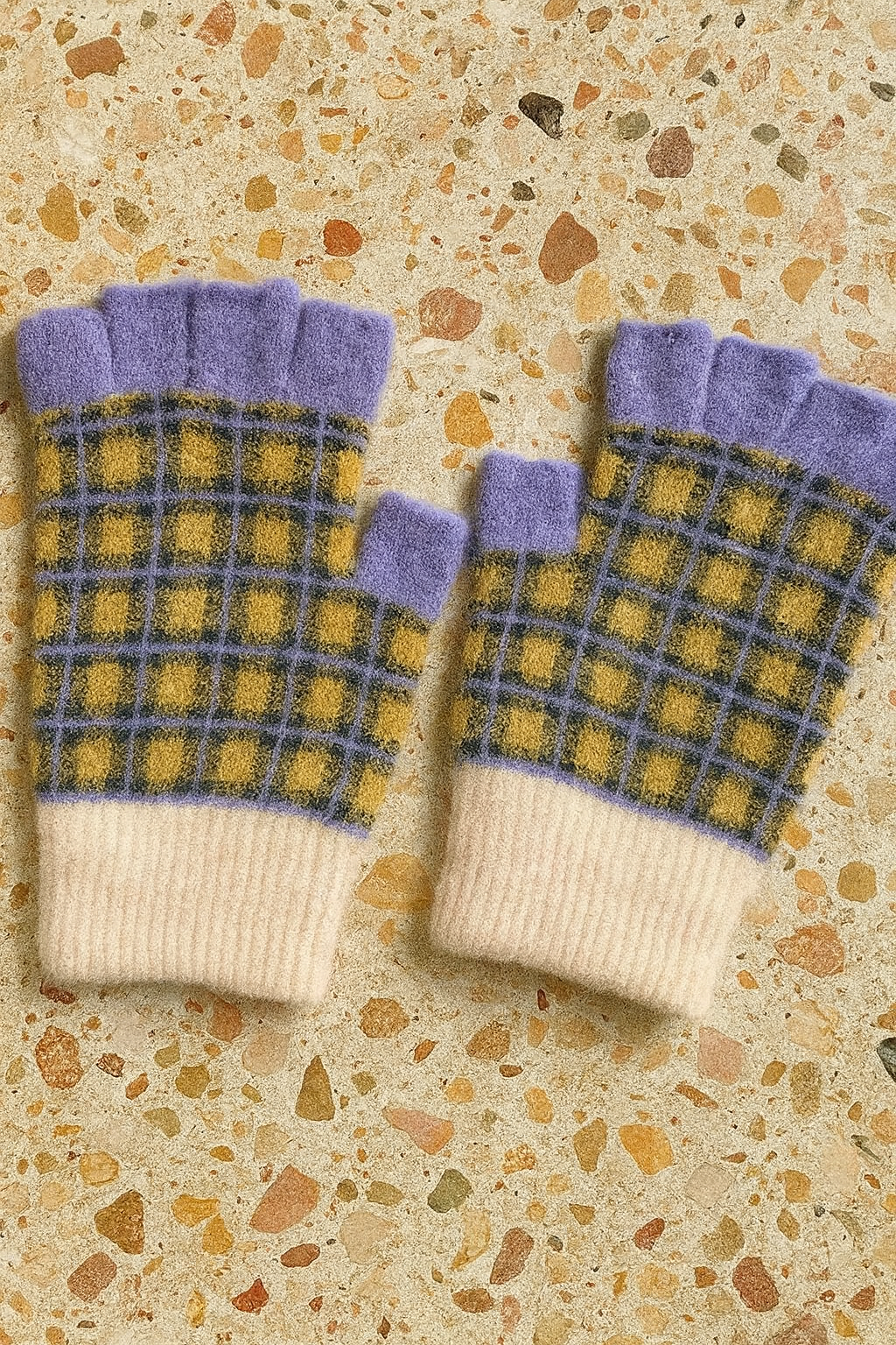 “Plaid About You” Cozy Fingerless Gloves
