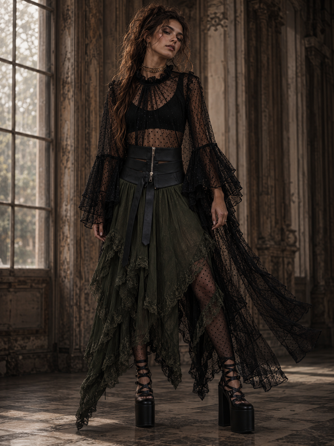 Tea Rose Heiress : Lace Boho Skirt
