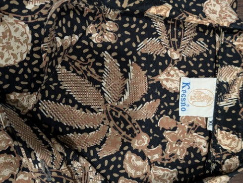 Kresno Tribal Vintage Button Down, 1970's Artsy