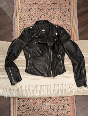 Trafaluc Leather Moto Jacket, Size Medium