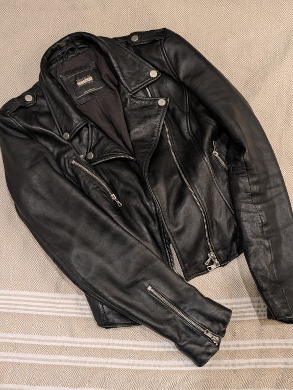 Trafaluc Leather Moto Jacket, Size Medium