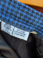 Vintage Houndstooth Wool Skirt