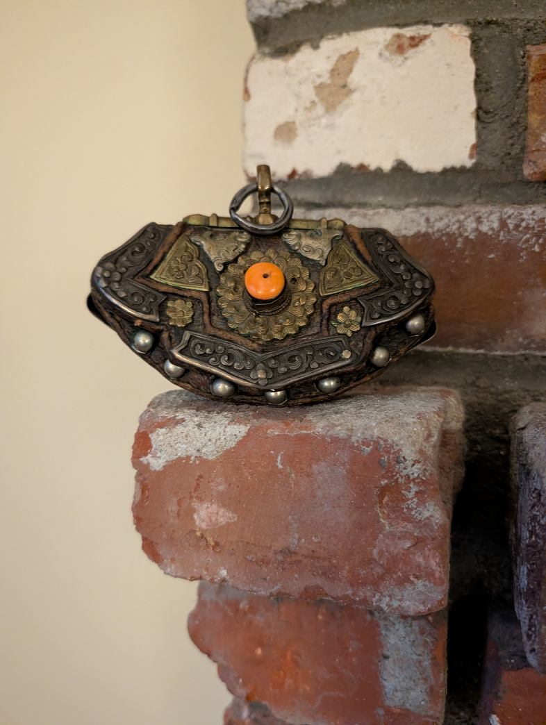 Ancient Tibetan Coin Purse Baghu 18-19th Century