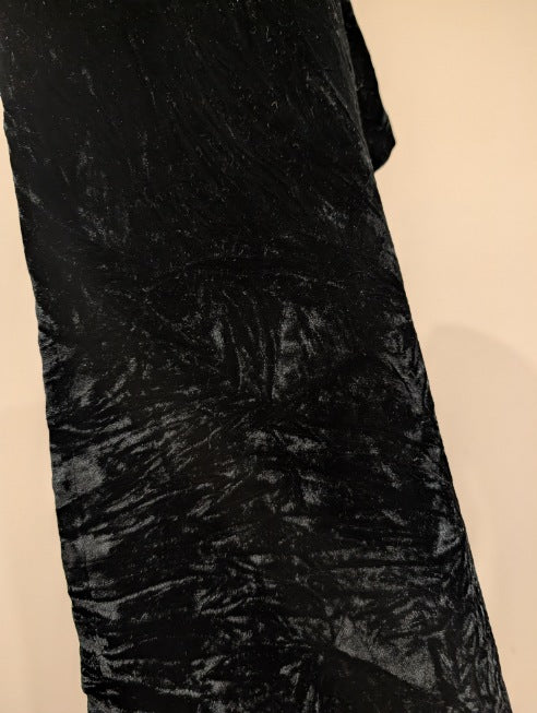 Black Velvet High Waisted Trousers Women's Size 12