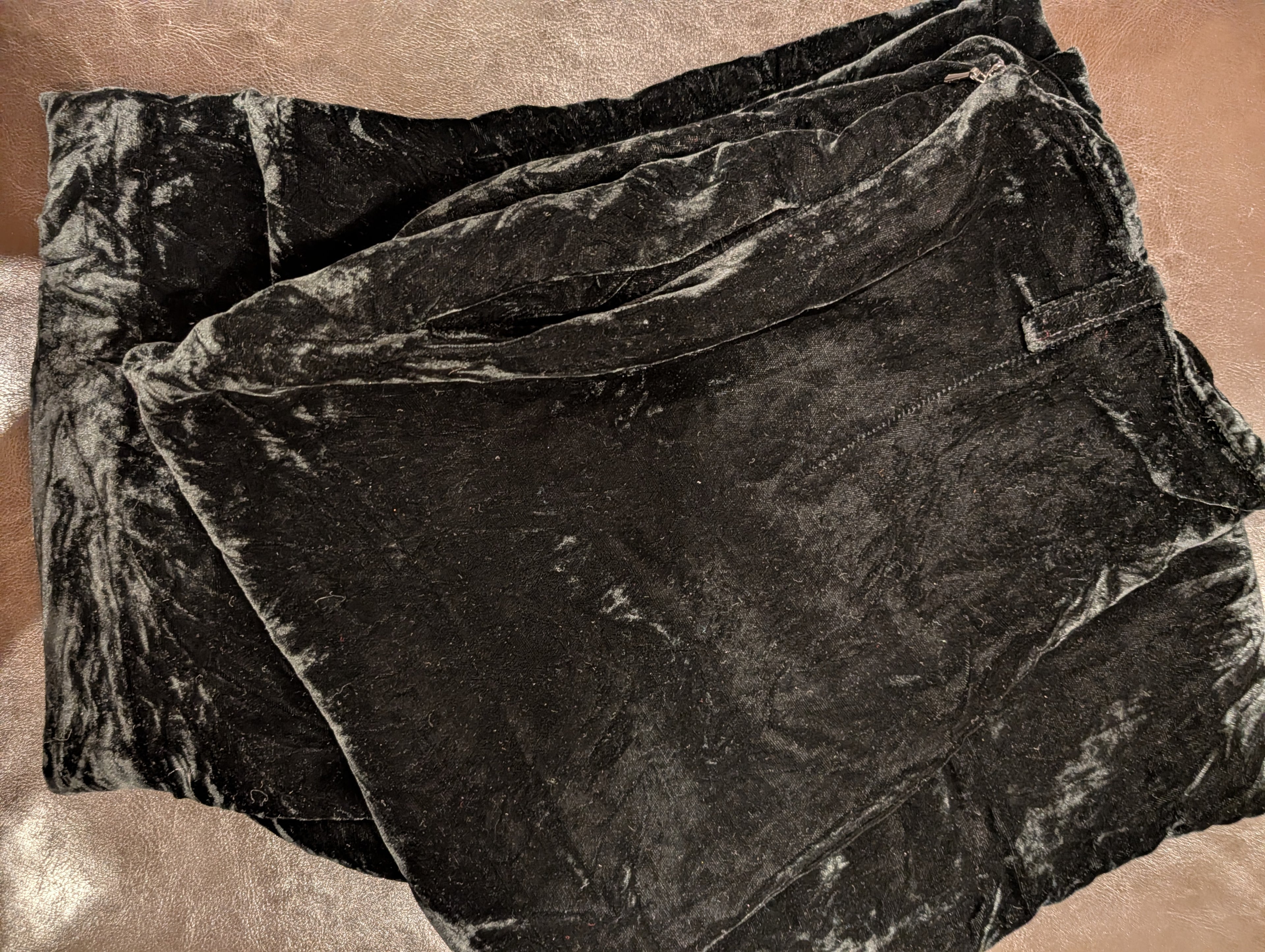 Black Velvet High Waisted Trousers Women's Size 12