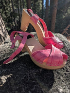 Swedish Hasbeen's  Pink Clogs size 39