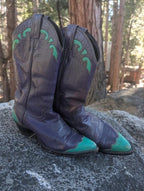 Vintage Purple & Turquoise Boots