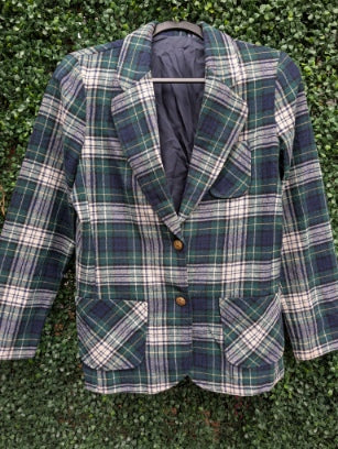 Edinburgh Plaid Vintage Blazer, AR