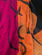 Hand Painted Silk Scarf, Vintage Lisa L.