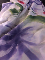 Hand Painted Silk Scarf, Vintage Lisa L.
