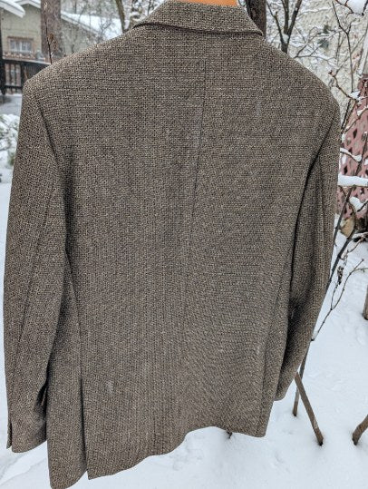 Vintage Tweed Blazer, Made in Italy, Wool