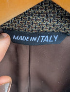 Vintage Tweed Blazer, Made in Italy, Wool