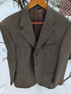 Vintage Tweed Blazer, Made in Italy, Wool