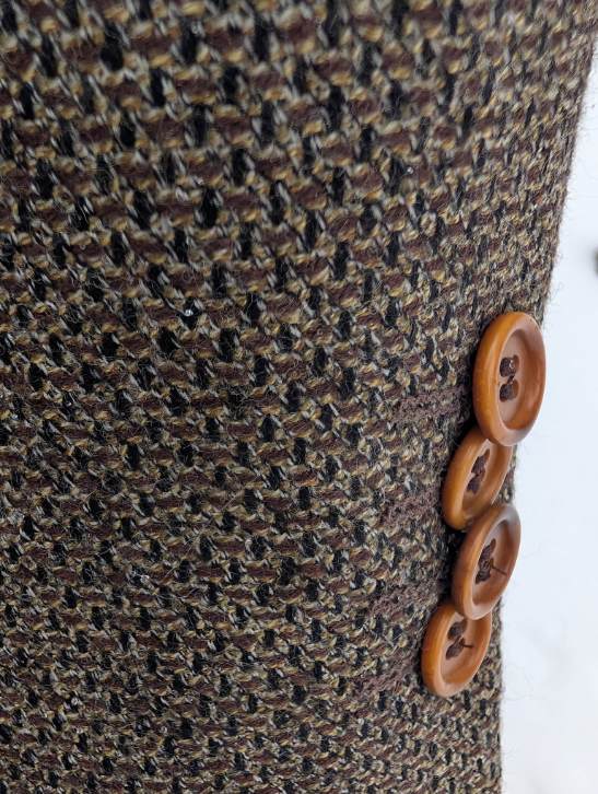 Vintage Tweed Blazer, Made in Italy, Wool