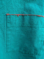 Teal Tunic 100% Cotton hand stitching detailing