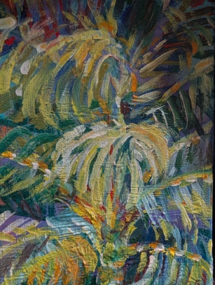 Palms Original Painting 5×7