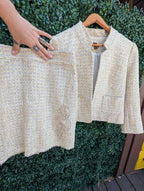 Ann Taylor Suit Embellished with Vintage Doileis