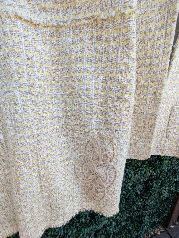 Ann Taylor Suit Embellished with Vintage Doileis