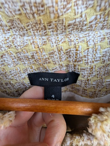 Ann Taylor Suit Embellished with Vintage Doileis