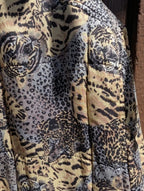 Vintage Animal Print Quilted Waistcoat