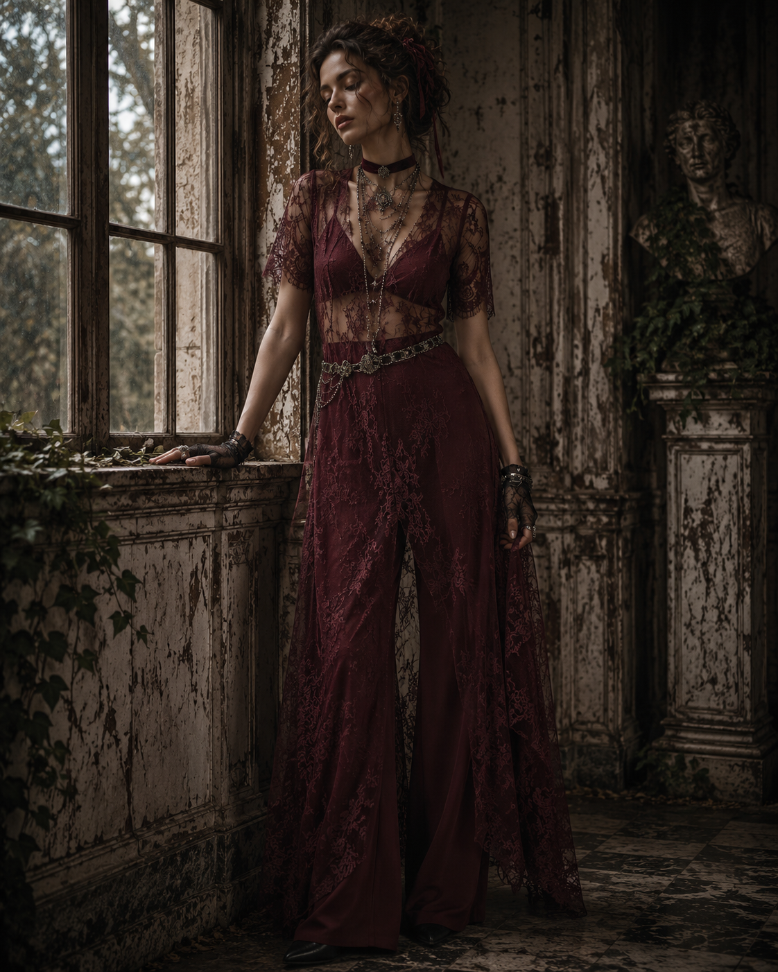 Midnight Conservatory : Lace Gown