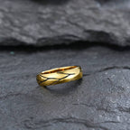 Minimalist Cracked Geometric Ring for Men - Titanium Steel Adjustable Band