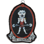 💪 “The Strongman” – Vintage Circus Glass Art Ornament