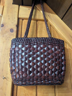 Vintage Woven Leather Shoulder Bag
