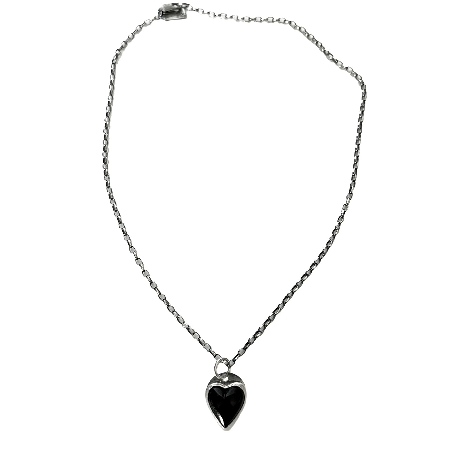 #201 My Black Heart Necklace by Emily Burton