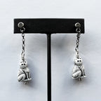 #208 Ghost Cat Earrings by Emily Burton