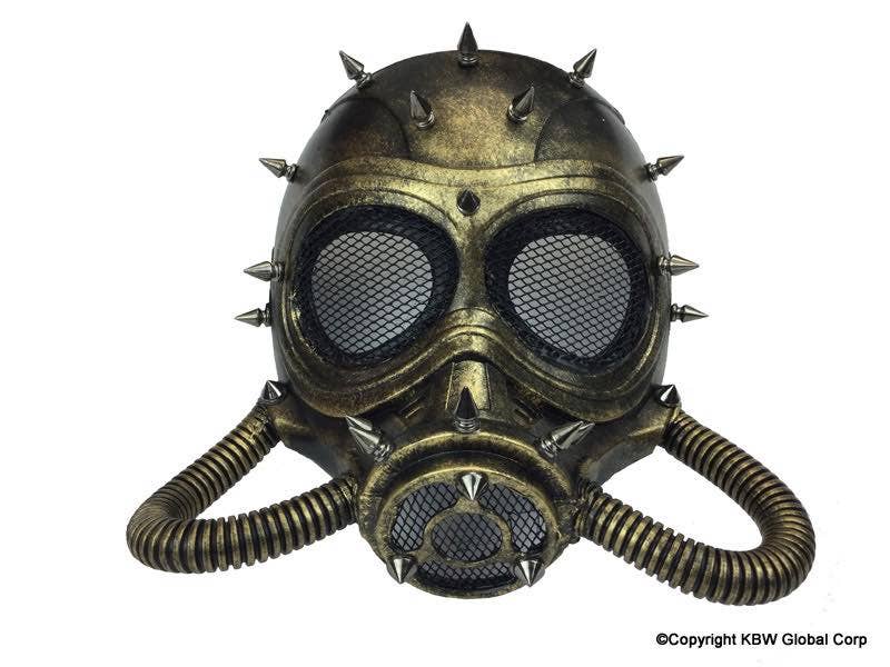 Gold Spiked Gas Mask