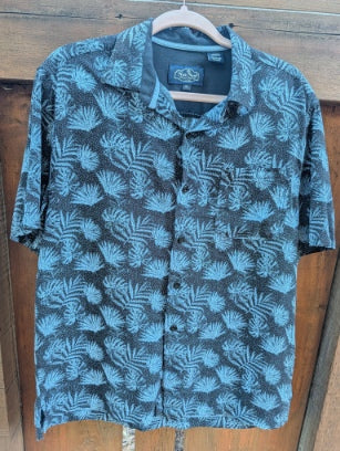 Unisex Cotton & Silk Blend Fern & Agave Button Down | The Funky Bazaar
