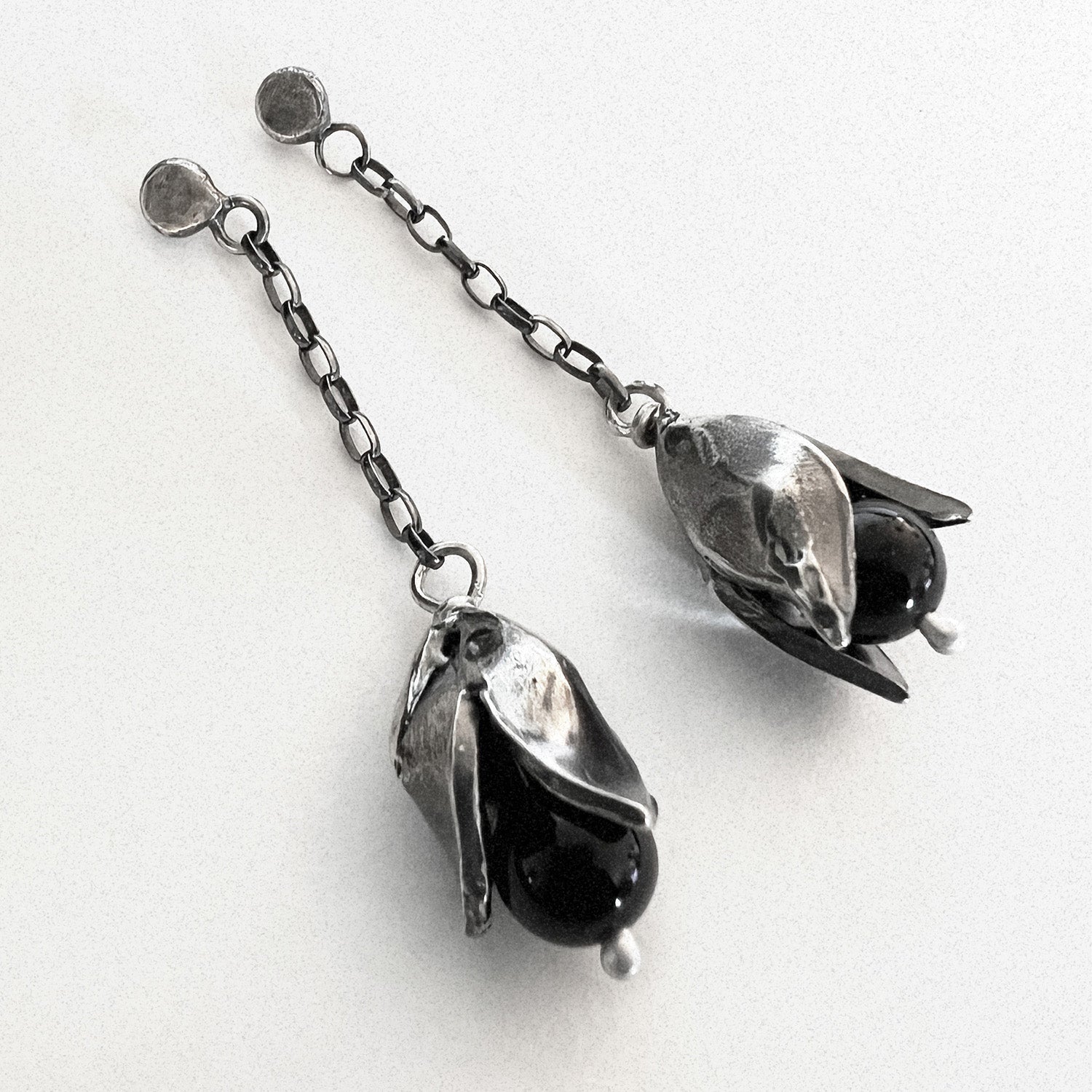 216 Dark Floral Belladonna Earrings by DHG Emily Burton