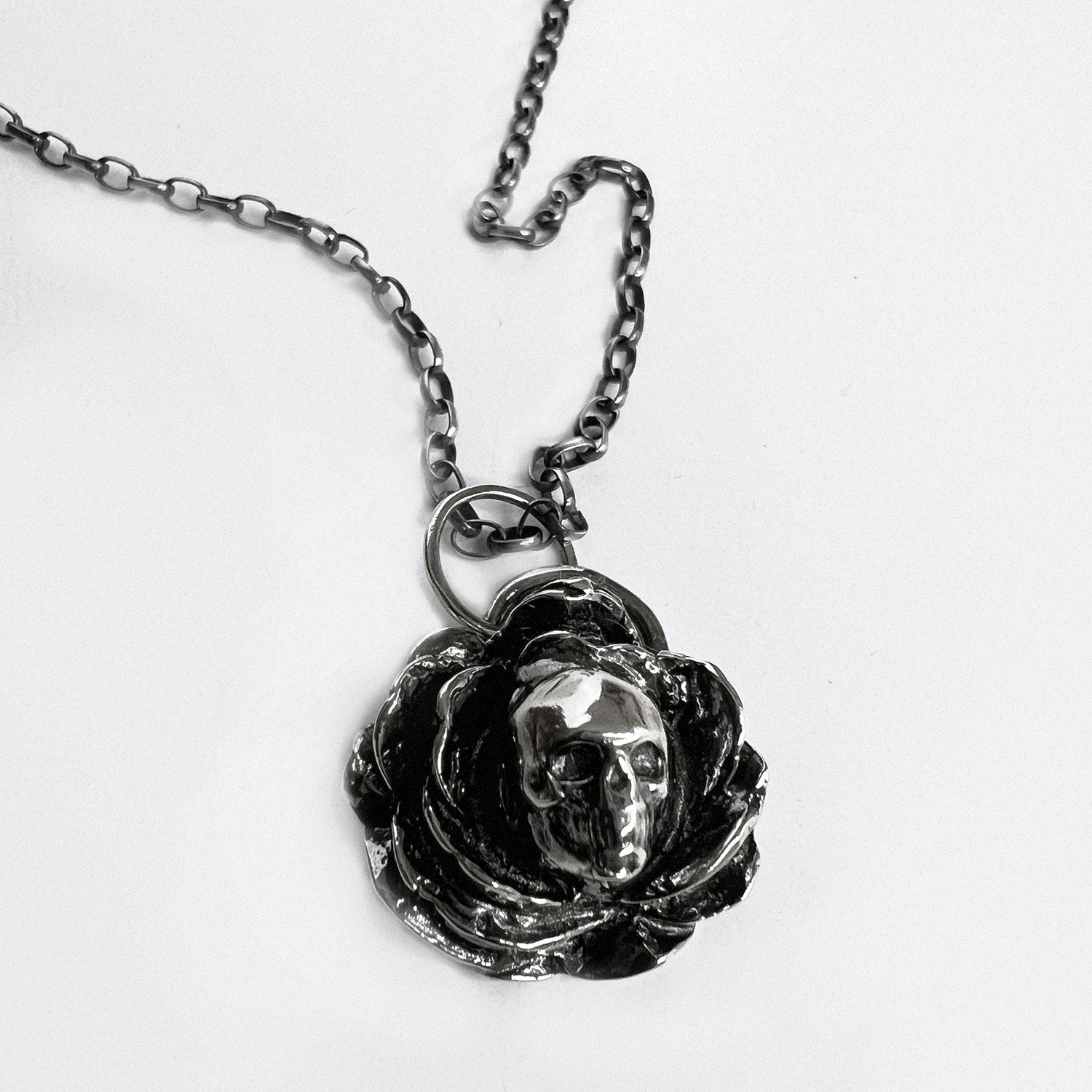218 Skull Rose Necklace by DHG Emily Burton