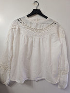 Charming Cotton Peasant Top