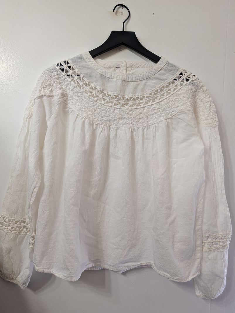 Charming Cotton Peasant Top