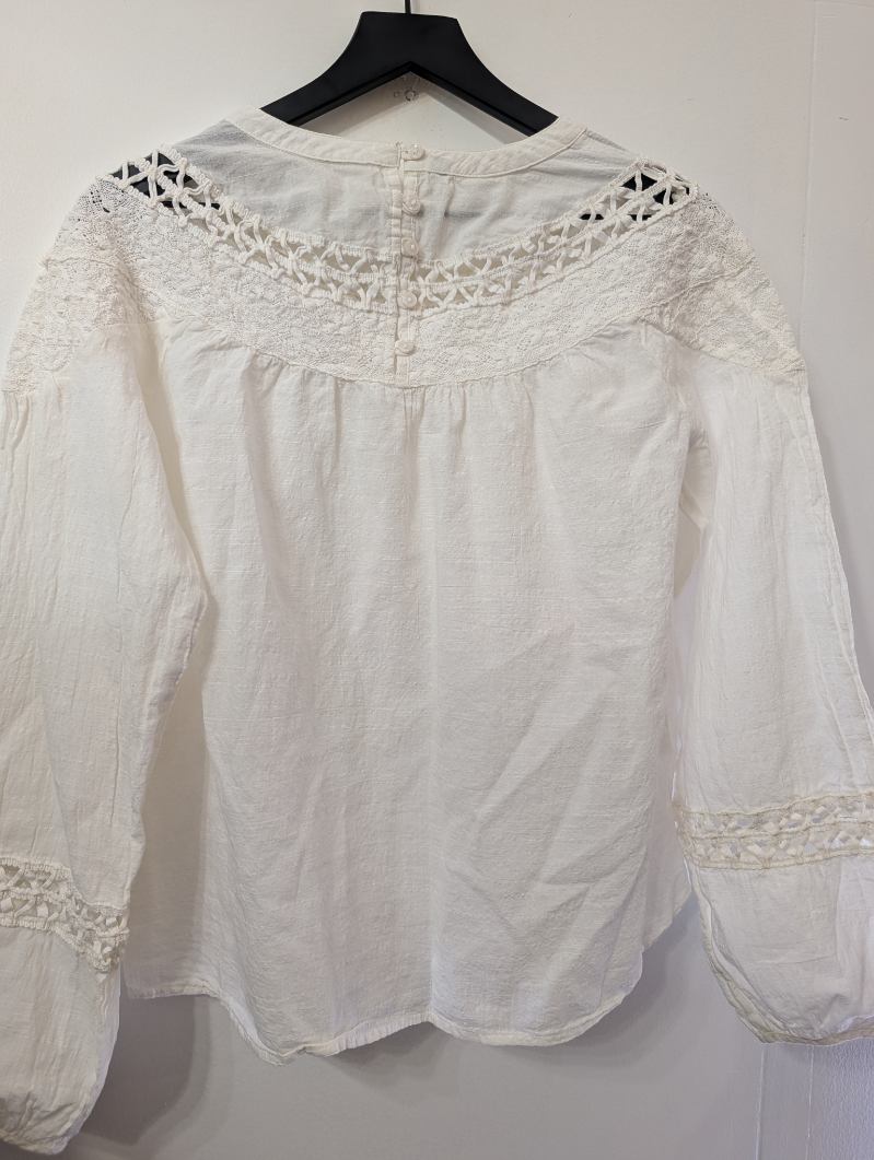 Charming Cotton Peasant Top